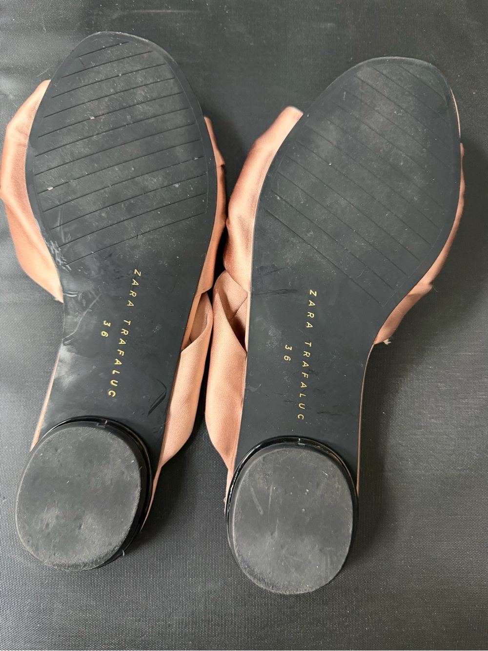 Zara Rose Pink Satin Crystal-Embellished Slide Mules - Picture 5 of 5